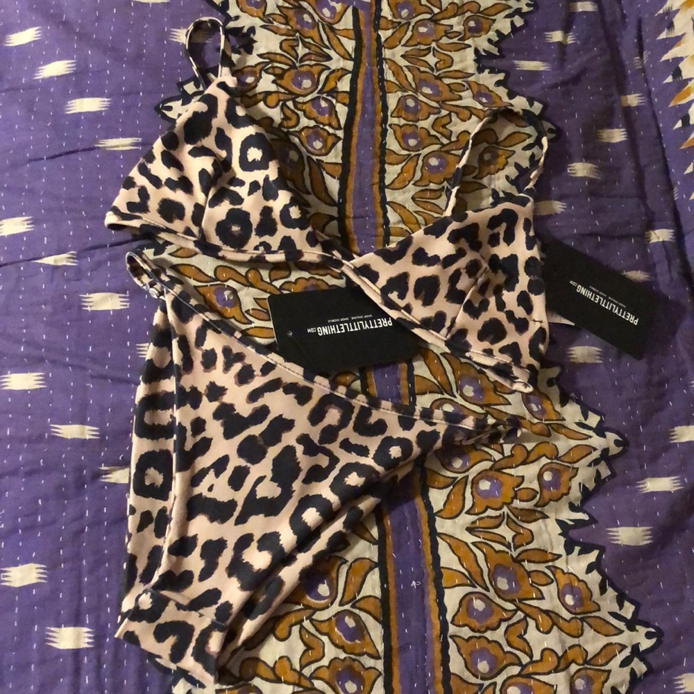 PrettyLittleThing Leopard Itsy Bitsy Bikini Set